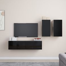 Ensemble de meuble TV 4 pcs Noir 15