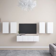 Ensemble de meuble TV 6 pcs Blanc 9