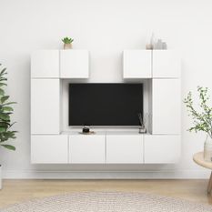 Ensemble de meuble TV 6 pcs Blanc 11