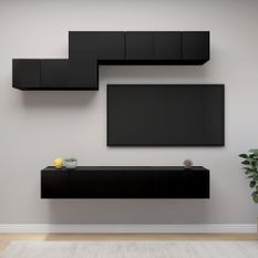 Ensemble de meuble TV 7 pcs Noir 6