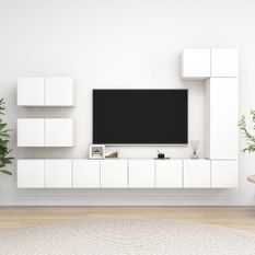 Ensemble de meuble TV 8 pcs Blanc 4