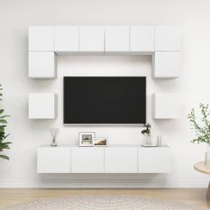 Ensemble de meuble TV 8 pcs Blanc 6