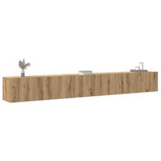 Ensemble de meuble TV mural 3 pcs chêne artisanal