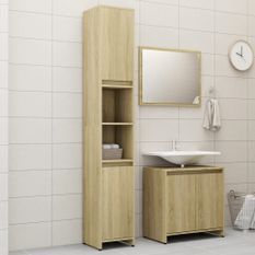 Ensemble de meubles de bain 3 pcs Chêne sonoma 6