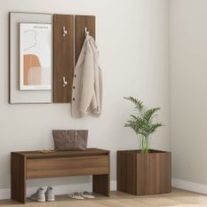 Ensemble de meubles de couloir Chêne marron Bois d'ingénierie