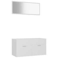 Ensemble de meubles de salle de bain 2 pcs Blanc 12