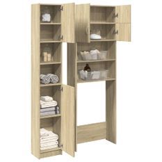 Ensemble de meubles de salle de bain 2 pcs bois d'ingénierie