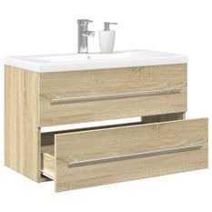 Ensemble de meubles de salle de bain 2 pcs chêne sonoma