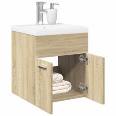 Ensemble de meubles de salle de bain 2 pcs chêne sonoma