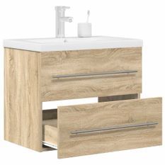 Ensemble de meubles de salle de bain 2 pcs chêne sonoma