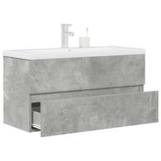 Ensemble de meubles de salle de bain 2 pcs gris béton