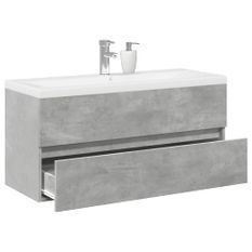 Ensemble de meubles de salle de bain 2 pcs gris béton