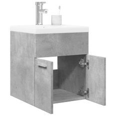 Ensemble de meubles de salle de bain 2 pcs gris béton