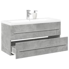 Ensemble de meubles de salle de bain 2 pcs gris béton