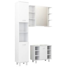 Ensemble de meubles de salle de bain 3 pcs Blanc 6