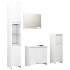 Ensemble de meubles de salle de bain 4 pcs Blanc