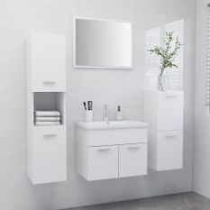 Ensemble de meubles de salle de bain Blanc 8