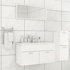 Ensemble de meubles de salle de bain Blanc brillant