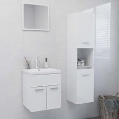 Ensemble de meubles de salle de bain Blanc brillant 44