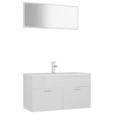 Ensemble de meubles de salle de bain Blanc brillant 42