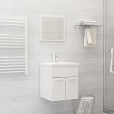 Ensemble de meubles de salle de bain Blanc brillant 39