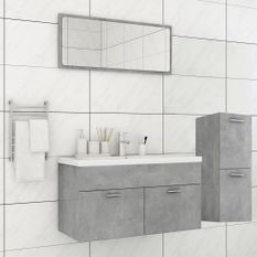 Ensemble de meubles de salle de bain Gris béton 19
