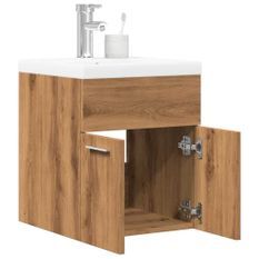 Ensemble de meubles salle de bain 2 pcs bois d'ingénierie