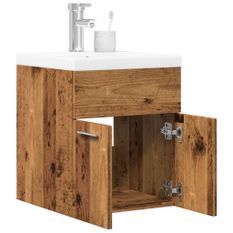 Ensemble de meubles salle de bain 2 pcs bois d'ingénierie