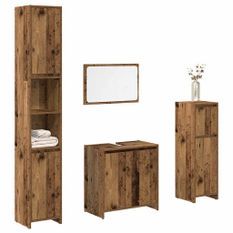 Ensemble de meubles salle de bain 4 pcs bois d'ingénierie