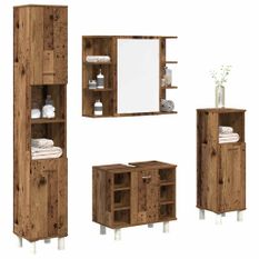 Ensemble de meubles salle de bain 4 pcs bois d'ingénierie