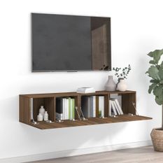 Ensemble de meubles TV 2 pcs Chêne marron Bois d'ingénierie