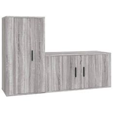 Ensemble de meubles TV 2 pcs Sonoma gris Bois d'ingénierie