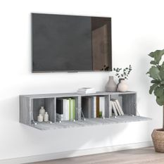 Ensemble de meubles TV 2 pcs Sonoma gris Bois d'ingénierie