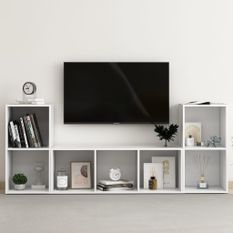 Ensemble de meubles TV 3 pcs Blanc 2