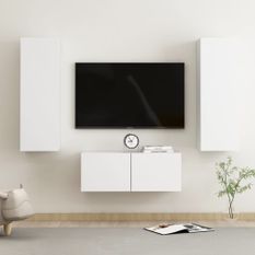 Ensemble de meubles TV 3 pcs Blanc 7
