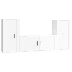 Ensemble de meubles TV 3 pcs Blanc brillant Bois d'ingénierie