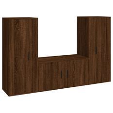 Ensemble de meubles TV 3 pcs Chêne marron Bois d'ingénierie