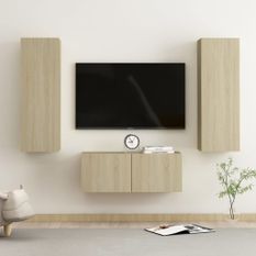 Ensemble de meubles TV 3 pcs Chêne sonoma 8