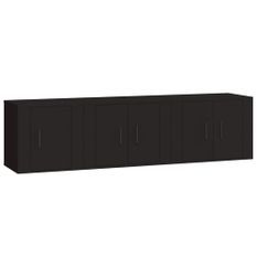 Ensemble de meubles TV 3 pcs Noir Bois d'ingénierie