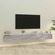 Ensemble de meubles TV 3 pcs Sonoma gris Bois d'ingénierie