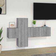 Ensemble de meubles TV 3 pcs Sonoma gris Bois d'ingénierie