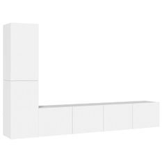 Ensemble de meubles TV 4 pcs Blanc Bois d'ingénierie