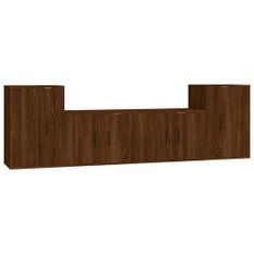 Ensemble de meubles TV 4 pcs Chêne marron Bois d'ingénierie