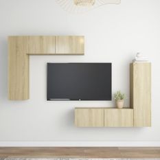 Ensemble de meubles TV 4 pcs Chêne sonoma 6