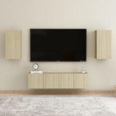 Ensemble de meubles TV 4 pcs Chêne sonoma 9