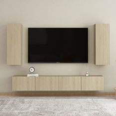 Ensemble de meubles TV 4 pcs Chêne sonoma 5