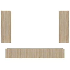 Ensemble de meubles TV 4 pcs Chêne sonoma Bois d'ingénierie 2