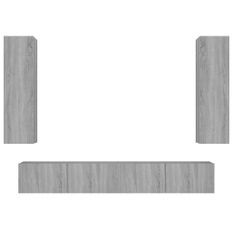 Ensemble de meubles TV 4 pcs Sonoma gris Bois d'ingénierie