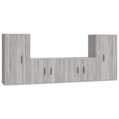 Ensemble de meubles TV 4 pcs Sonoma gris Bois d'ingénierie