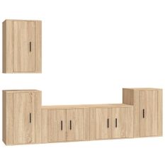 Ensemble de meubles TV 5 pcs Chêne sonoma Bois d'ingénierie